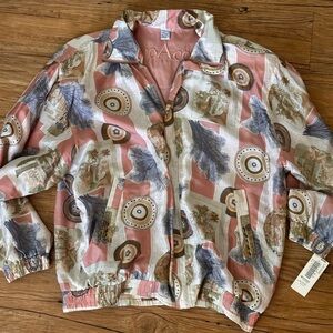 Vintage silk coaco bomber jacket NWT